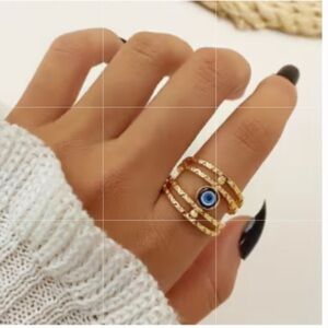 New Gold Evil Eye Ring